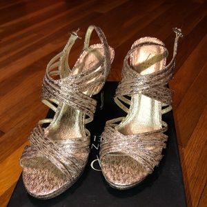 Gold Strappy Heels